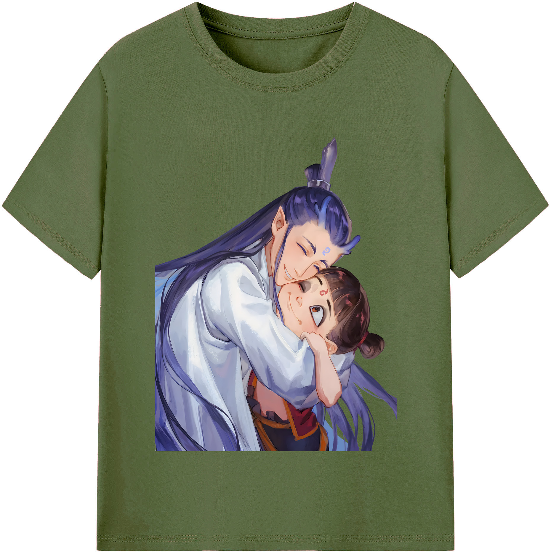 （画像用） Ne Zha 2 ナタ 魔童の大暴れ 綿100％半袖Tシャツ（フロントプリント）